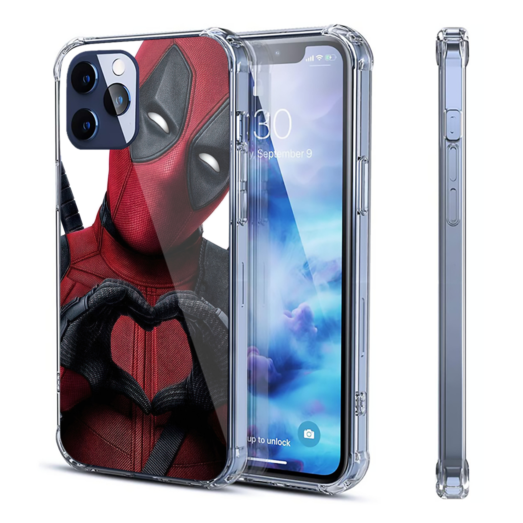 （画像用） Deadpool デッドプール 【iPhone 12シリーズ対応】透明スマホケース（クリアソフトケース）